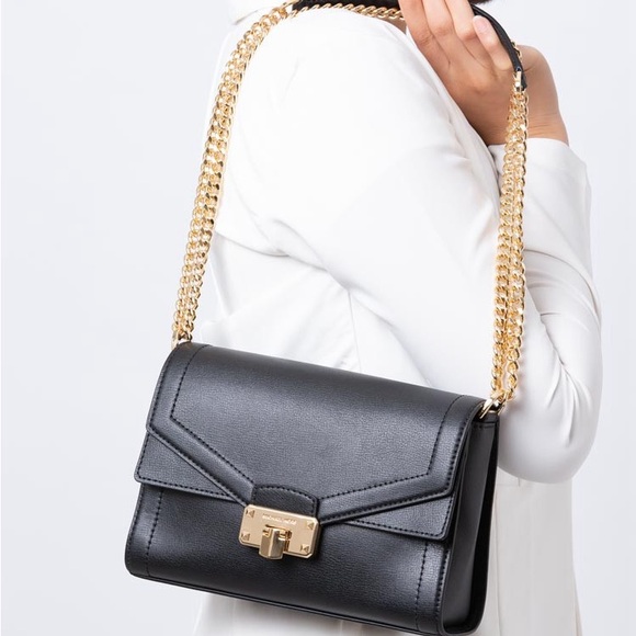 Kinsley Michael Kors Black Leather Crossbody Bag - Picture 8 of 8